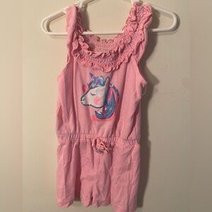 Pink Unicorn Romper size 4t
